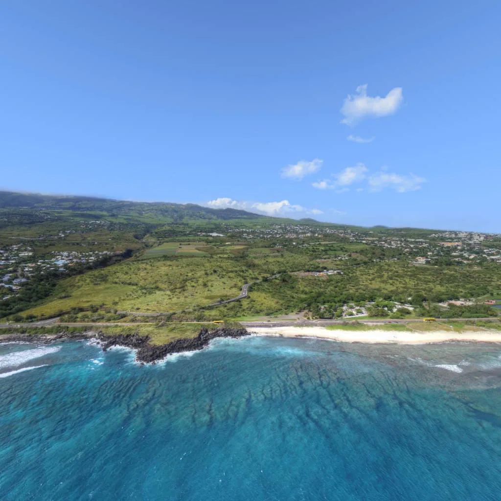Vue du panorama : Au large de Saint-Leu