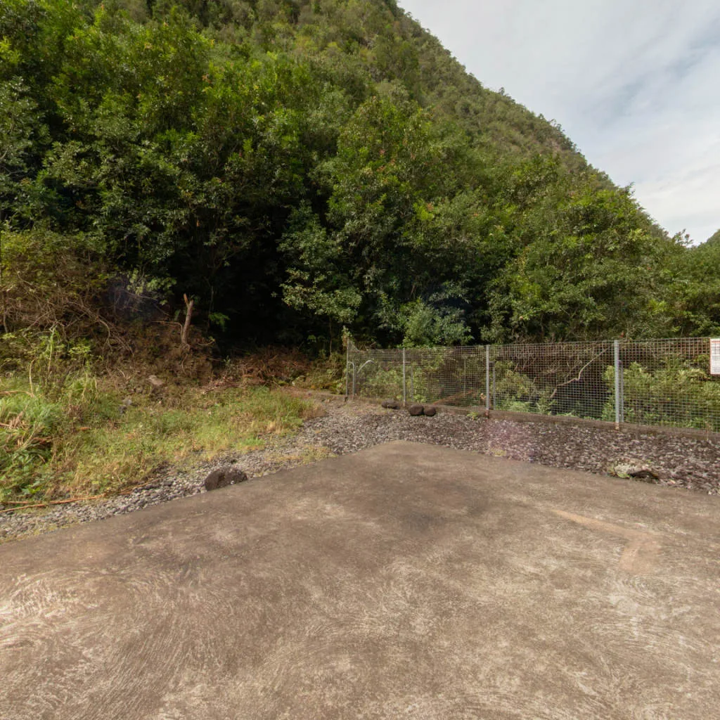 Vue du panorama : La base héliportée du Bras de la Plaine