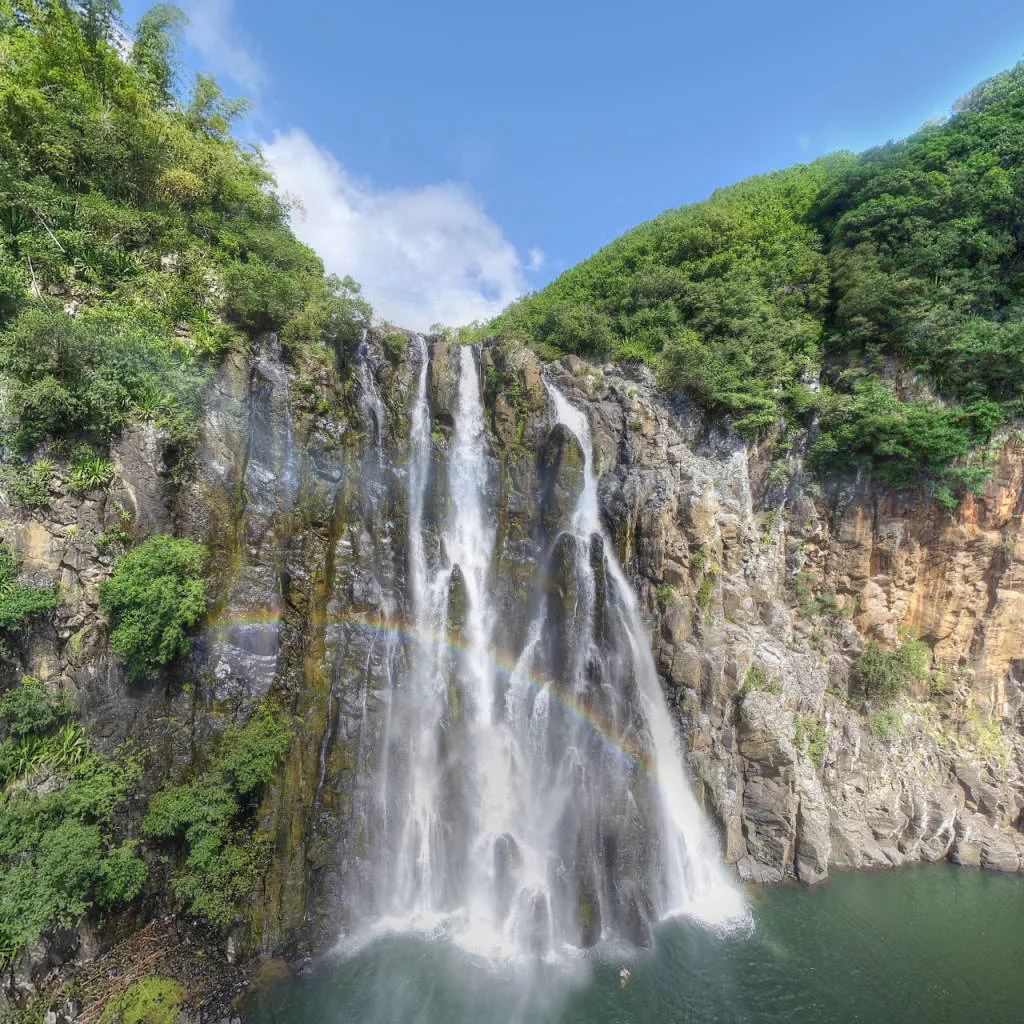 Vue du panorama : Au pied de la cascade Niagara