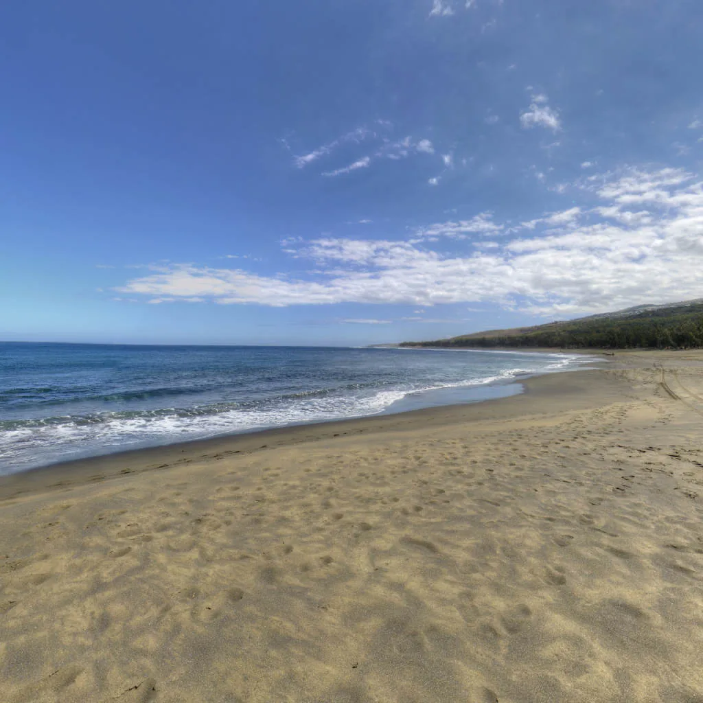 Vue du panorama : Sur le sable de la grande plage