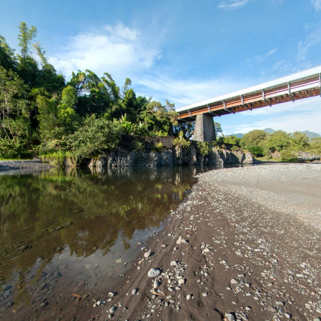 Vue du panorama : La rivière à Champ Borne